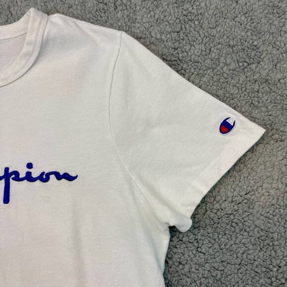 Champion Classic Heritage Cotton T-Shirt Women’s Medium Script Embroidered Shirt - Picture 5 of 9